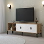 Hanah Home Era 3504 Soporte para TV Roble Zafiro y Blanco